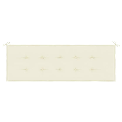 vidaXL Coussin de banc de jardin crème 150x50x3 cm tissu oxford