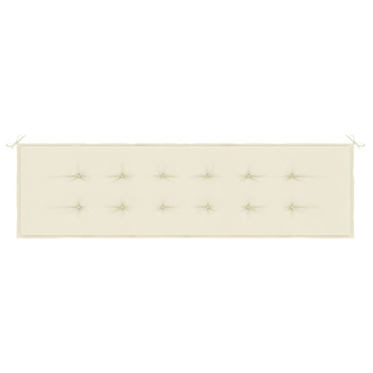 vidaXL Coussin de banc de jardin crème 180x50x3 cm tissu oxford