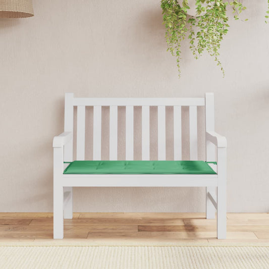 vidaXL Coussin de banc de jardin vert 120x50x3 cm tissu oxford