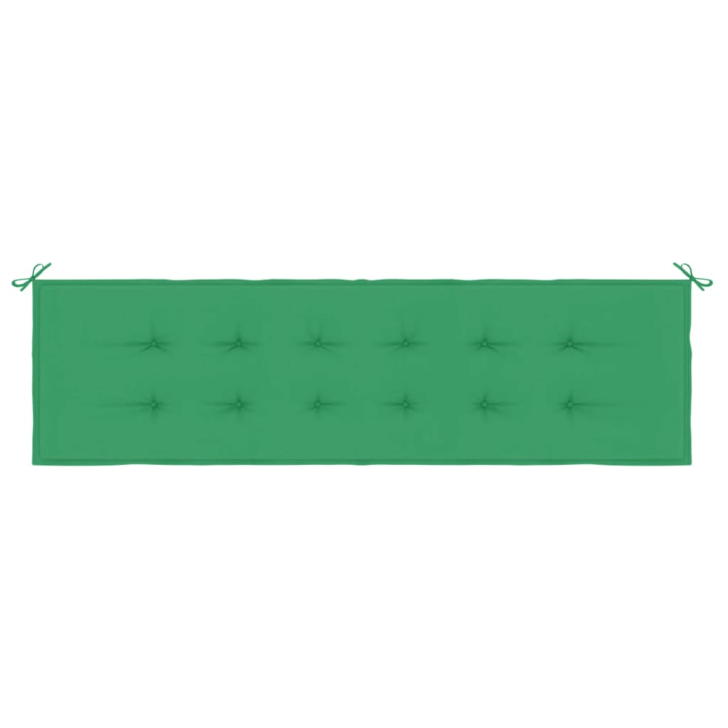 vidaXL Coussin de banc de jardin vert 180x50x3 cm tissu oxford
