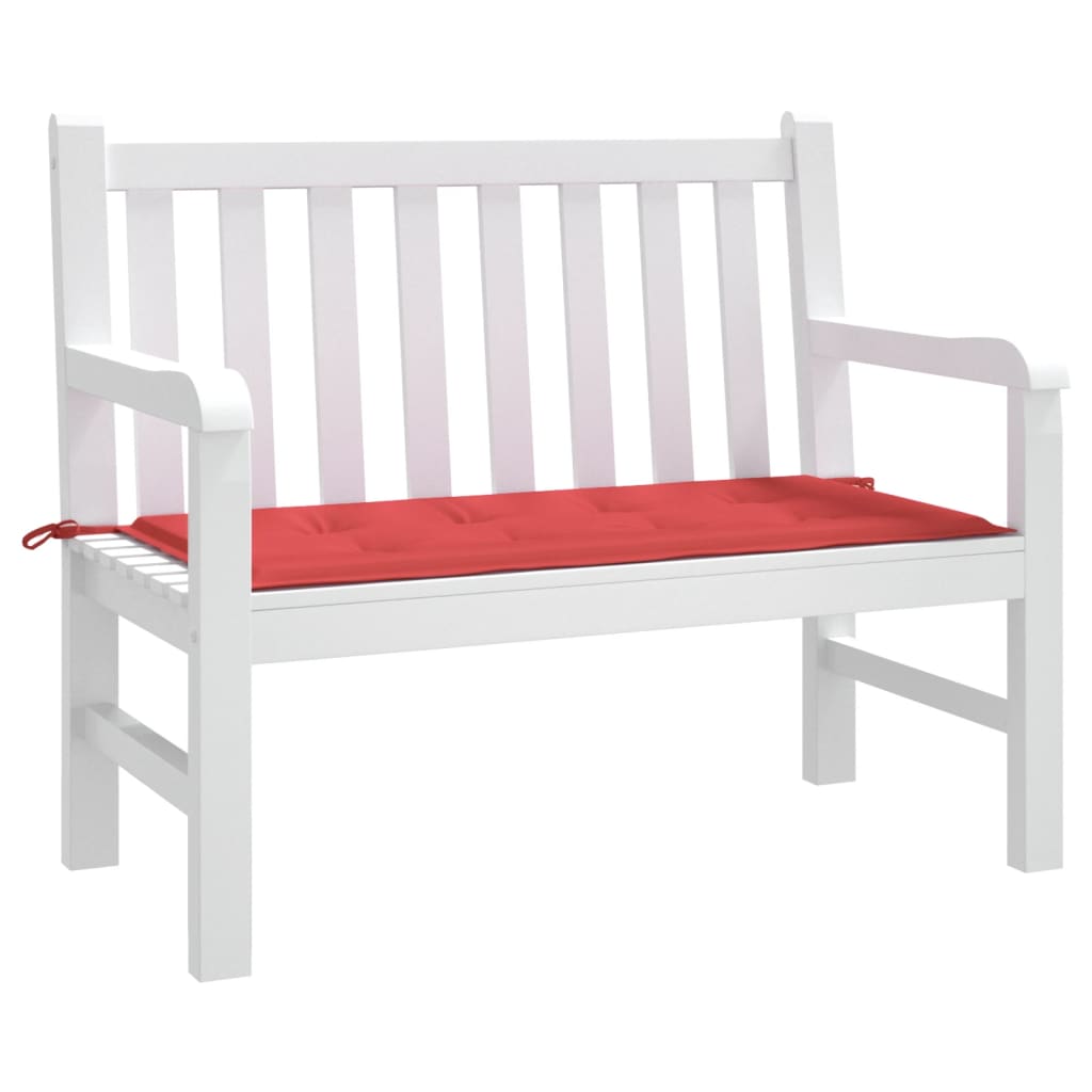 vidaXL Coussin de banc de jardin rouge 100x50x3 cm tissu oxford