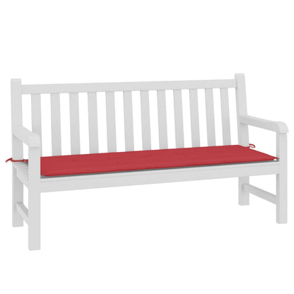 vidaXL Coussin de banc de jardin rouge 150x50x3 cm tissu oxford