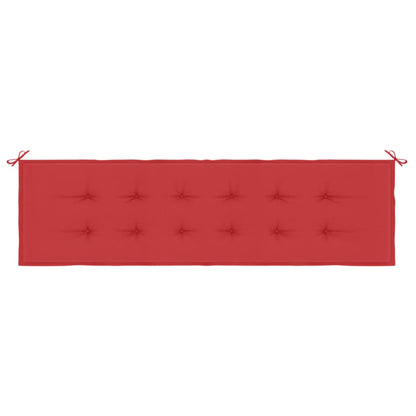 vidaXL Coussin de banc de jardin rouge 180x50x3 cm tissu oxford