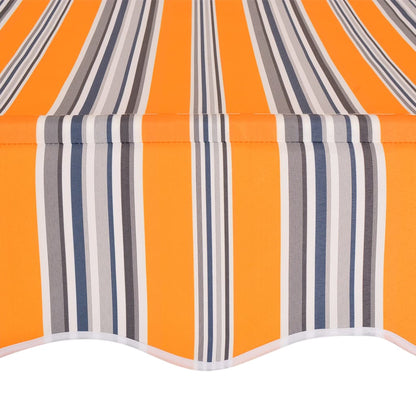 vidaXL Auvent rétractable manuel 350 cm Rayures jaunes et bleues