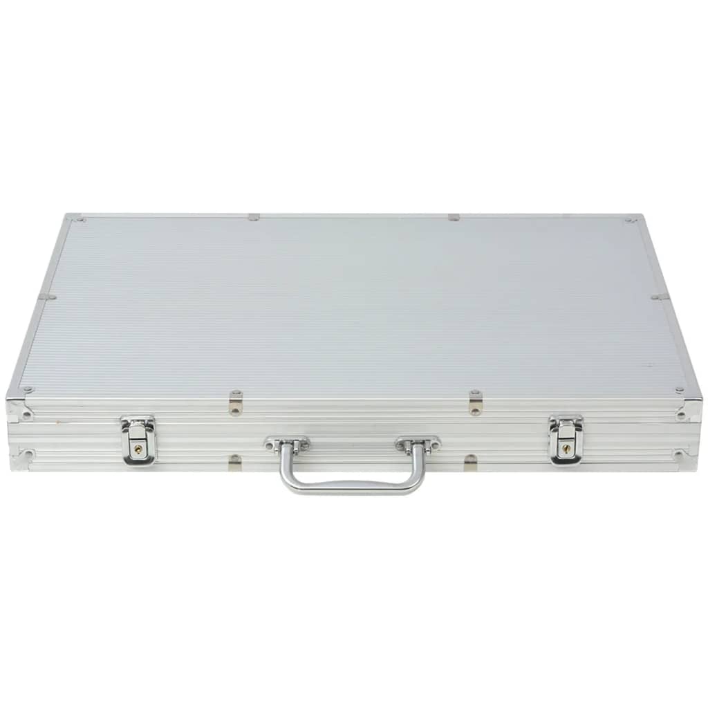 vidaXL Jeu de poker avec 1000 jetons Aluminium