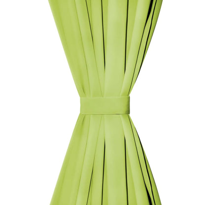 vidaXL Rideau occultant avec boucles 2 pcs 140 x 225 cm Vert