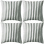 vidaXL Oreiller d'extérieur 4 pcs Impression rayure 45 x 45 cm Gris