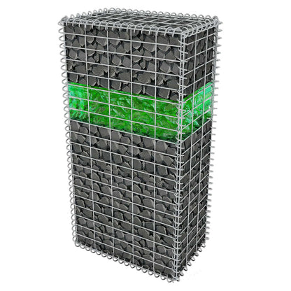 vidaXL Roches de jardin Verre Vert 60-120 mm 25 kg