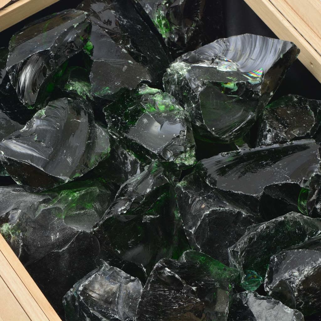 vidaXL Roches de jardin Verre Vert 60-120 mm 25 kg