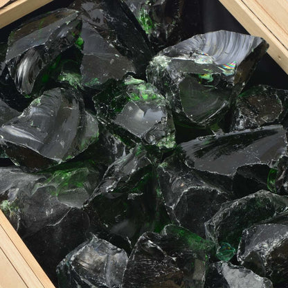 vidaXL Roches de jardin Verre Vert 60-120 mm 25 kg