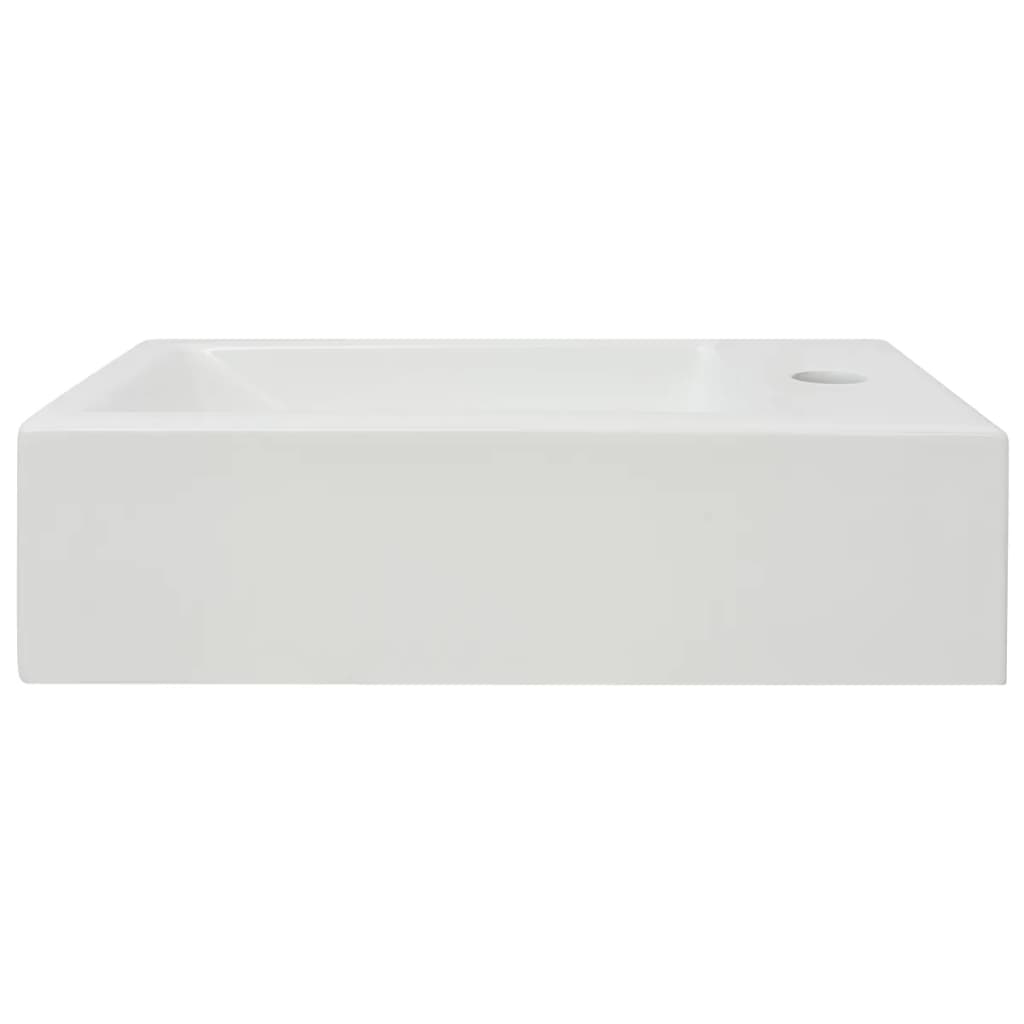 vidaXL Vasque + trou de robinet Céramique Blanc 46 x 25,5 x 12 cm