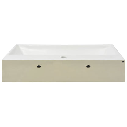 vidaXL Vasque avec trou de robinet en céramique Blanc 76x42,5x14,5 cm