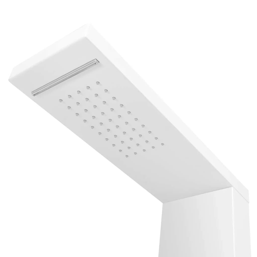 vidaXL Système de panneau de douche Aluminium Mat Blanc