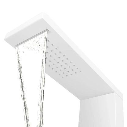 vidaXL Système de panneau de douche Aluminium Mat Blanc