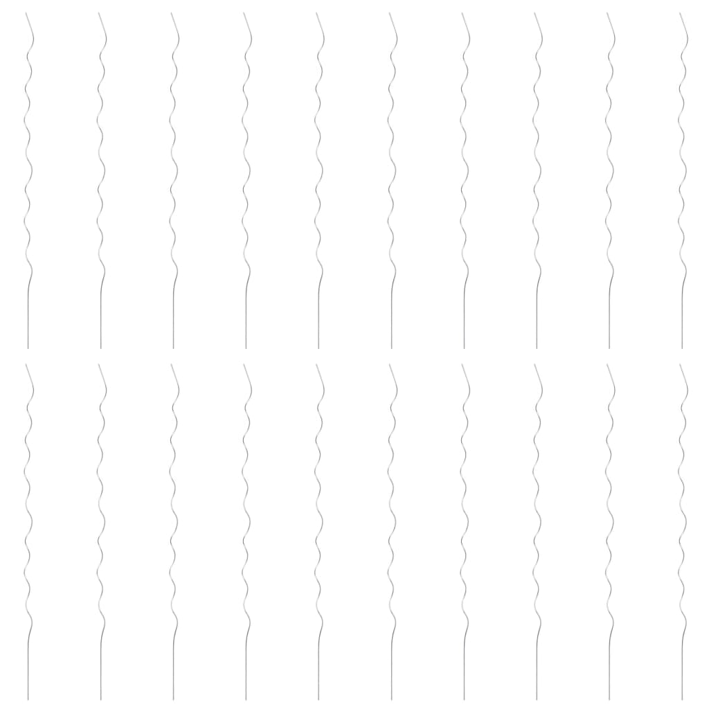 vidaXL Supports de plantes en spirale 20 pcs Acier galvanisé 170 cm
