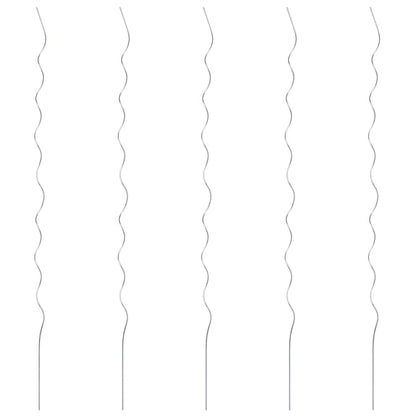 vidaXL Supports de plantes en spirale 5 pcs Acier galvanisé 170 cm