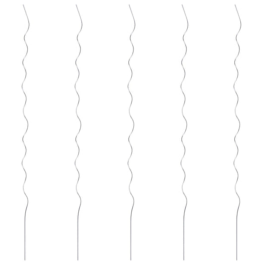 vidaXL Supports de plantes en spirale 5 pcs Acier galvanisé 170 cm