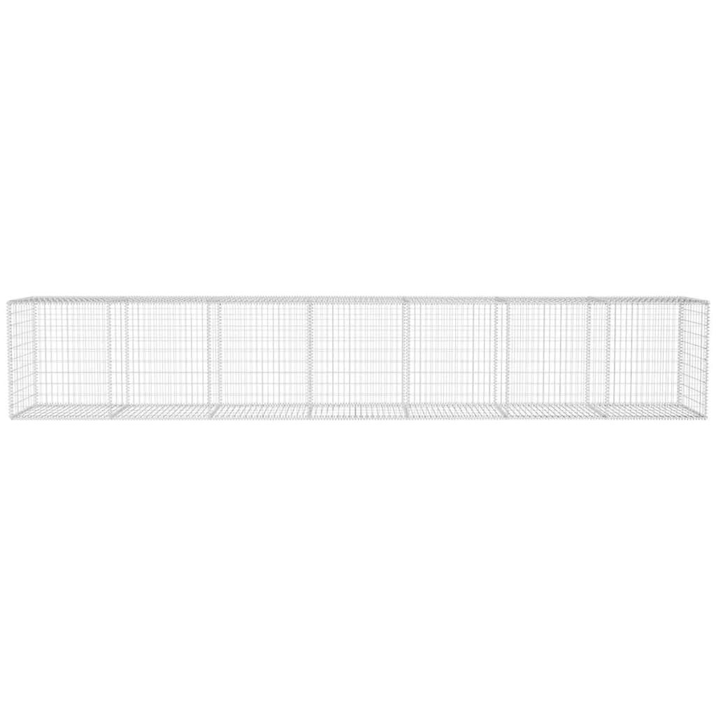 vidaXL Mur en gabion avec couvercle Acier galvanisé 600x50x100 cm