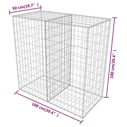 vidaXL Panier de gabion Acier galvanisé 100x50x100 cm