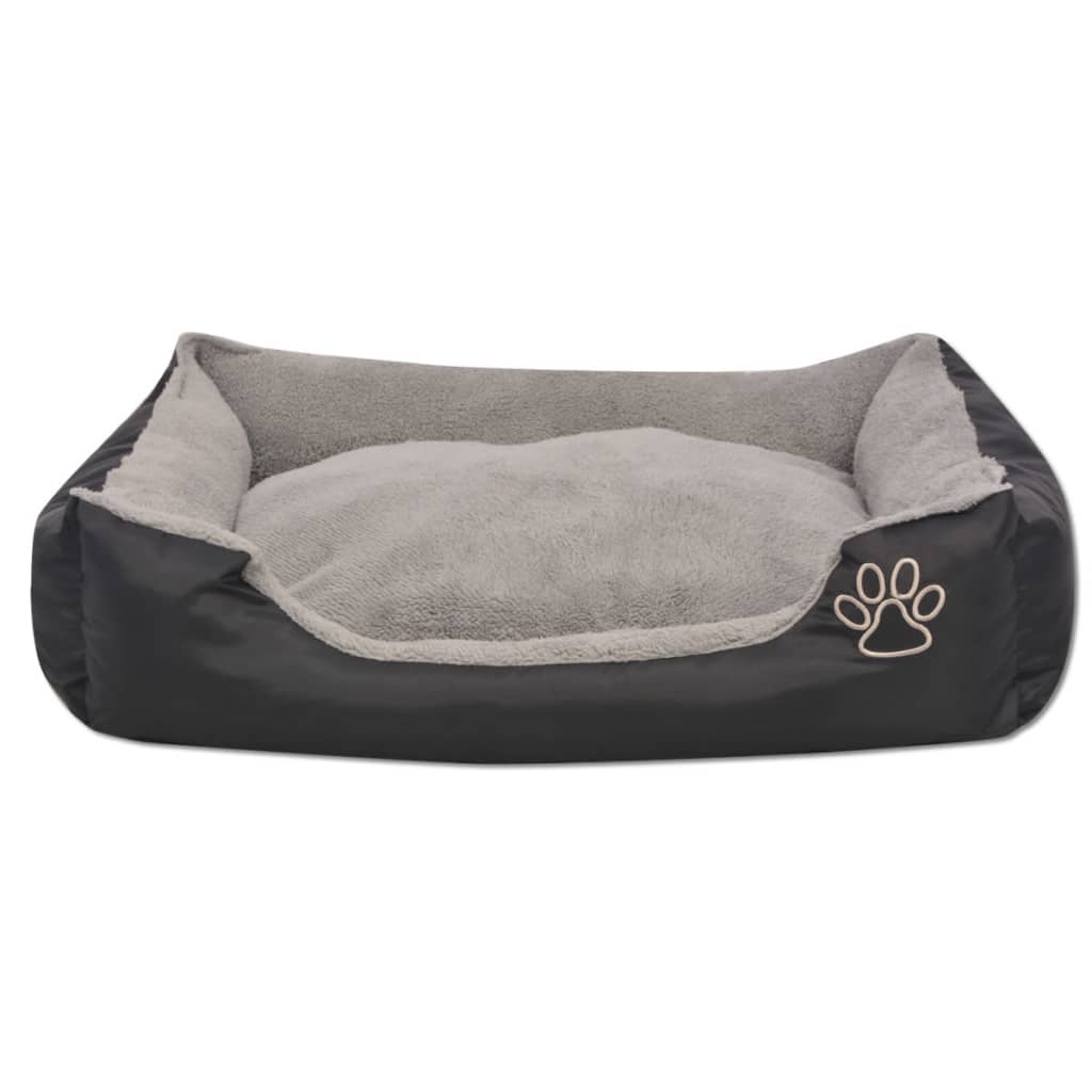vidaXL Lit pour chiens avec coussin rembourré Taille S Noir