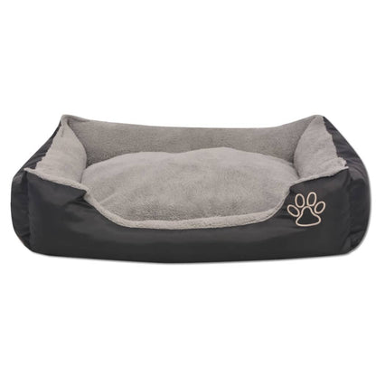 vidaXL Lit pour chiens avec coussin rembourré Taille S Noir