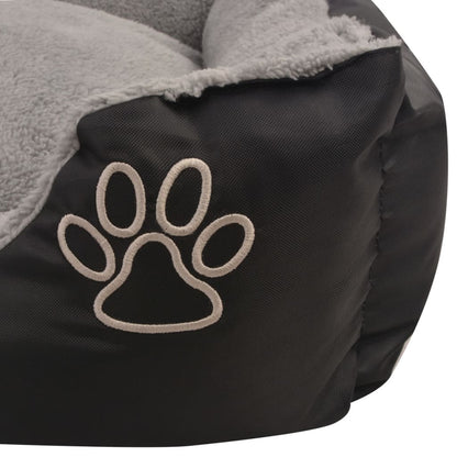 vidaXL Lit pour chiens avec coussin rembourré Taille S Noir