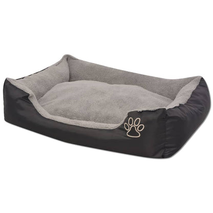 vidaXL Lit pour chiens avec coussin rembourré Taille XL Noir
