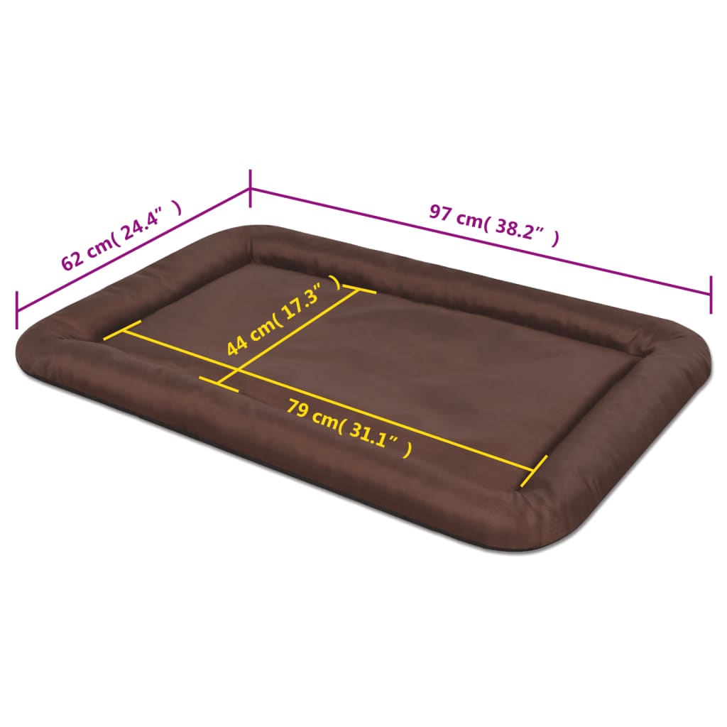 vidaXL Matelas pour chiens Taille XXL Marron