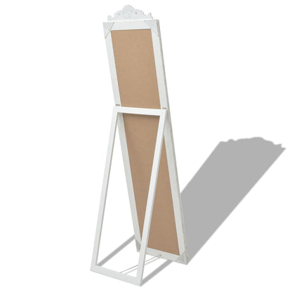 vidaXL Miroir sur pied Style baroque 160x40 cm Blanc