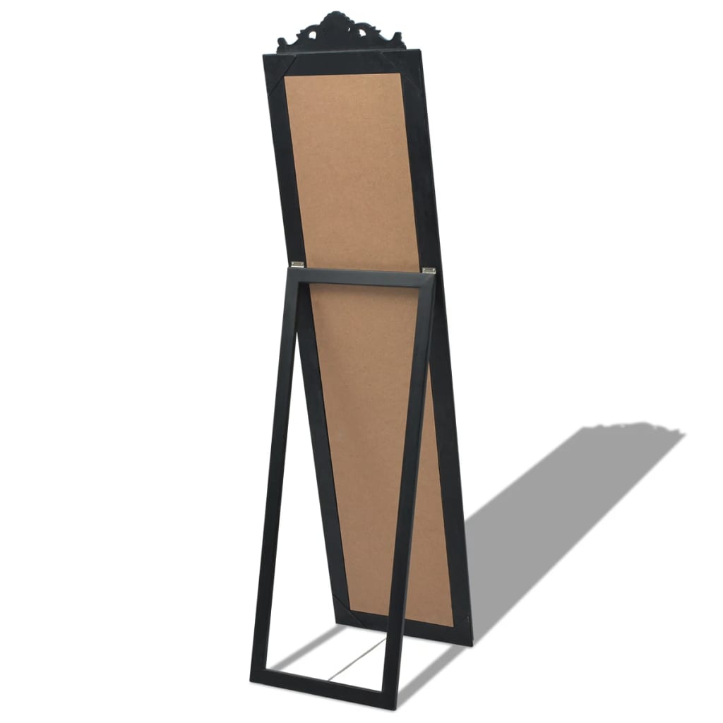 vidaXL Miroir sur pied Style baroque 160x40 cm Noir