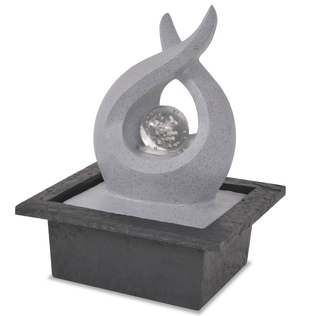 vidaXL Fontaine d'intérieur avec lampe LED Polyrésine