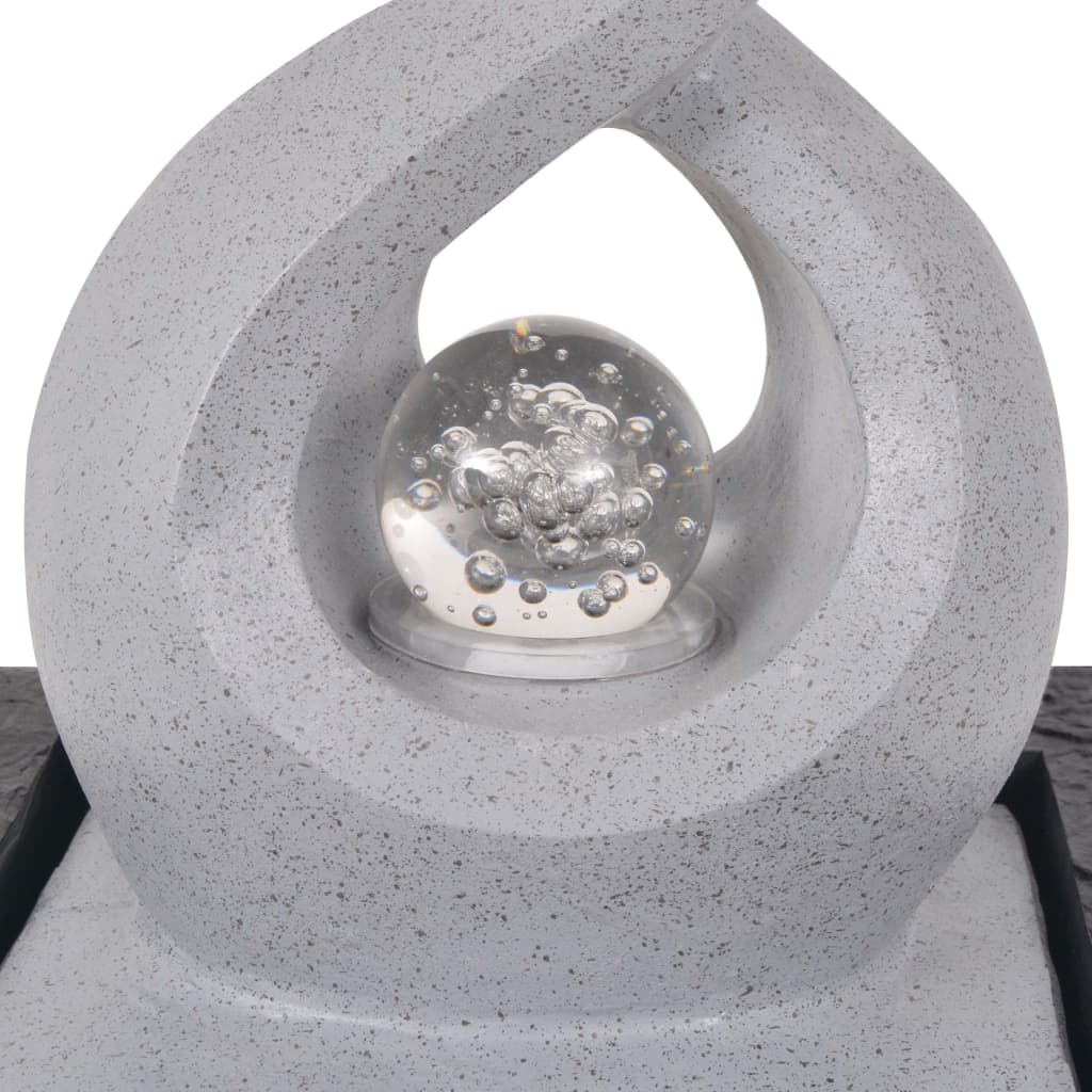 vidaXL Fontaine d'intérieur avec lampe LED Polyrésine