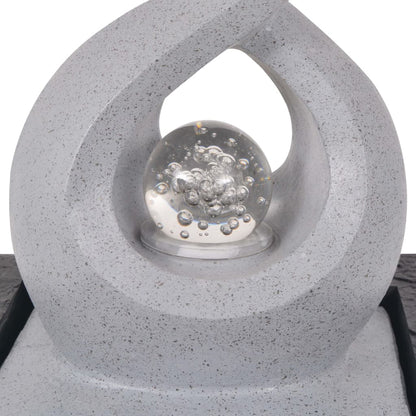vidaXL Fontaine d'intérieur avec lampe LED Polyrésine
