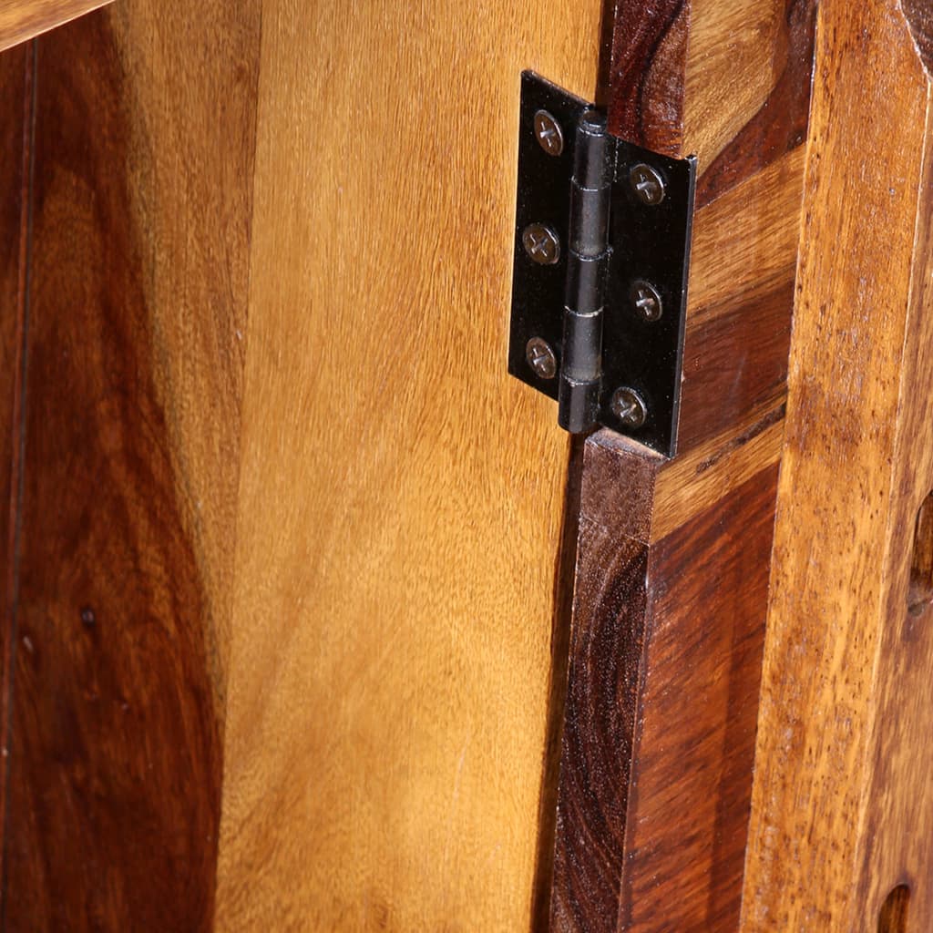 vidaXL Bureau avec 1 tiroir et 1 armoire Bois massif de Sesham