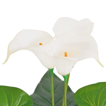 vidaXL Plante artificielle avec pot Lis Calla 85 cm Blanc