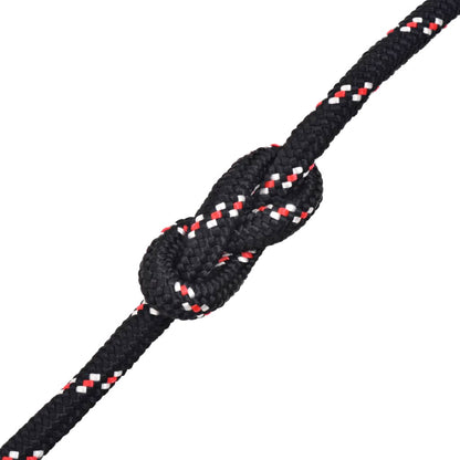 vidaXL Corde de bateau Polypropylène 8 mm 100 m Noir