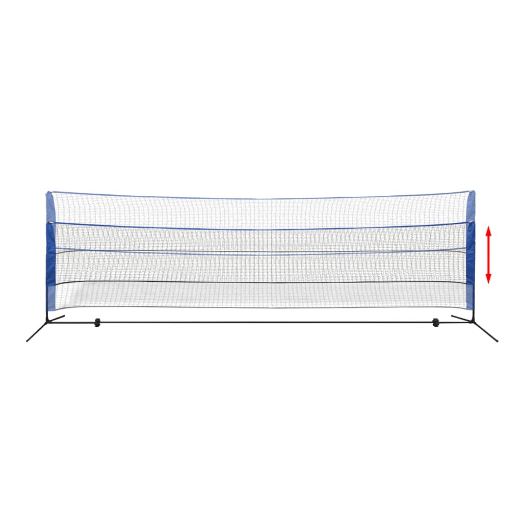 vidaXL Filet de badminton avec volants 500 x 155 cm