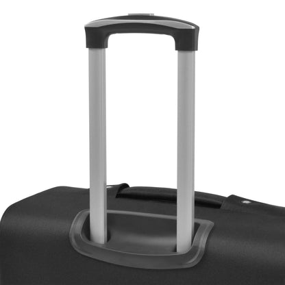 vidaXL Ensemble de valises souples 3 pcs Noir