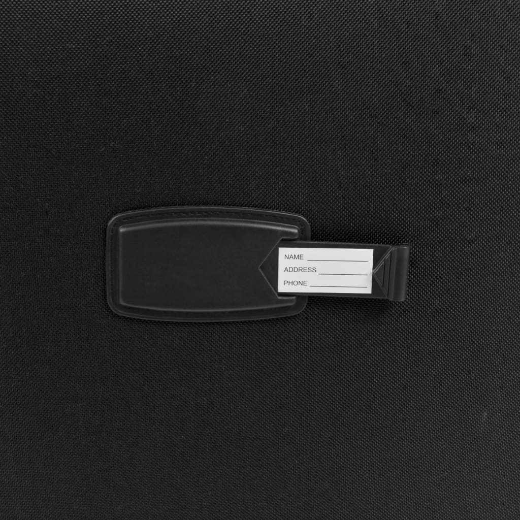 vidaXL Ensemble de valises souples 3 pcs Noir