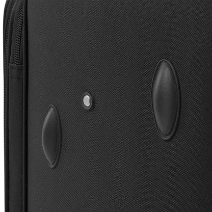 vidaXL Ensemble de valises souples 3 pcs Noir