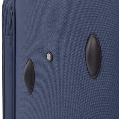 vidaXL Jeu de valises souples 3 pcs Bleu marine