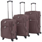 vidaXL Jeu de valises souples 3 pcs Couleur de café