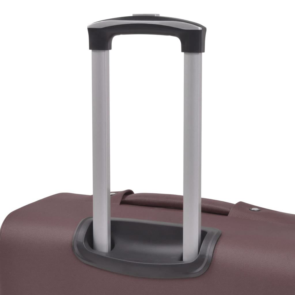 vidaXL Jeu de valises souples 3 pcs Couleur de café