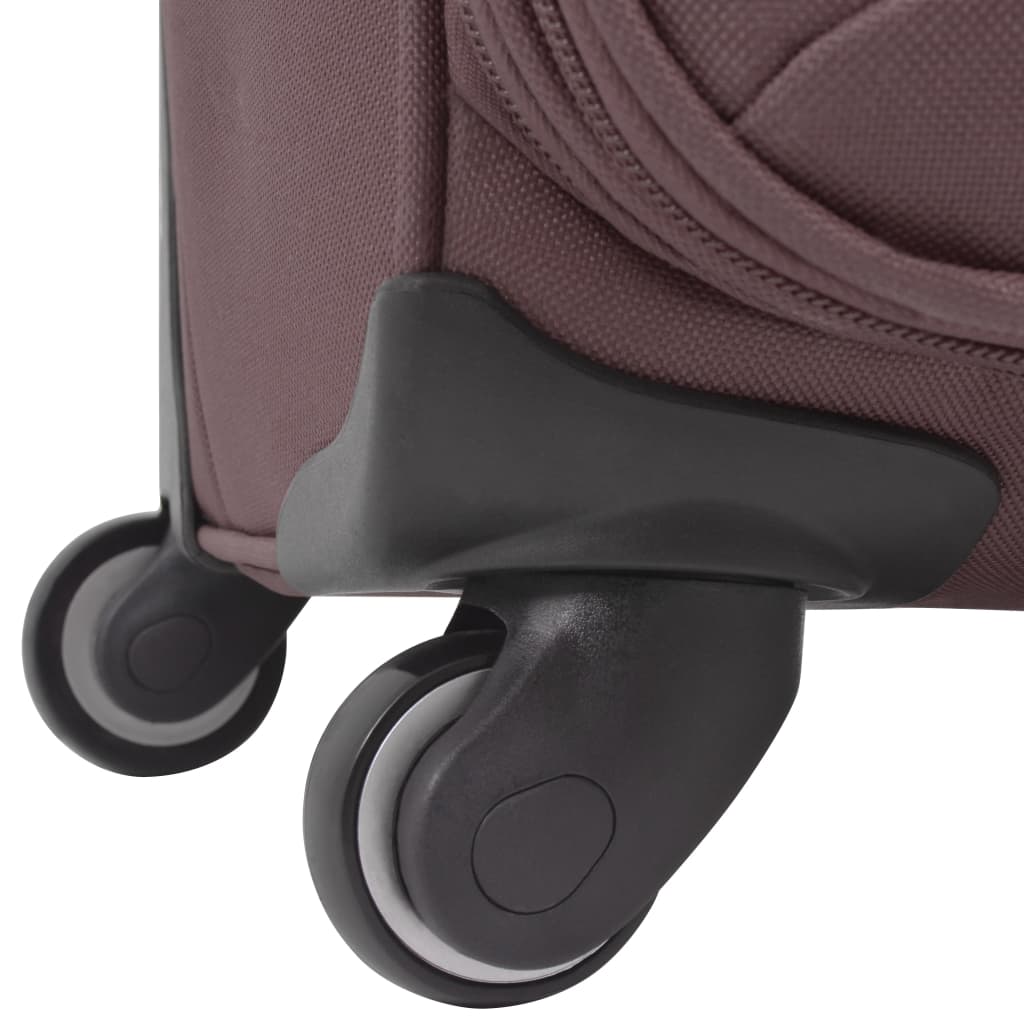 vidaXL Jeu de valises souples 3 pcs Couleur de café