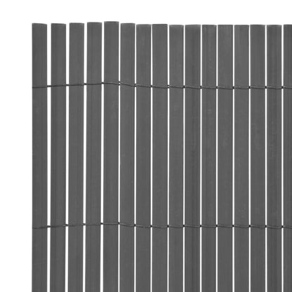 vidaXL Clôture de jardin Double face PVC 90 x 300 cm Gris