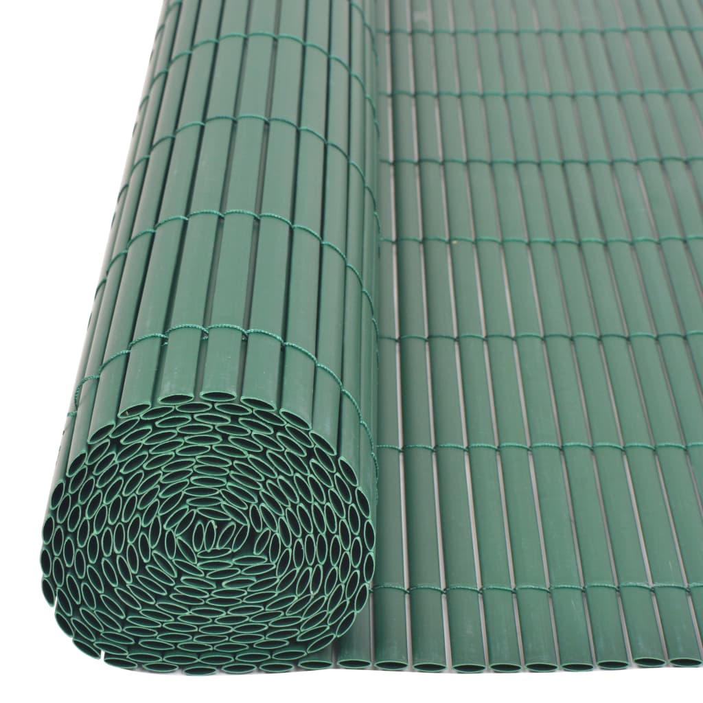 vidaXL Clôture de jardin Double face PVC 90 x 500 cm Vert