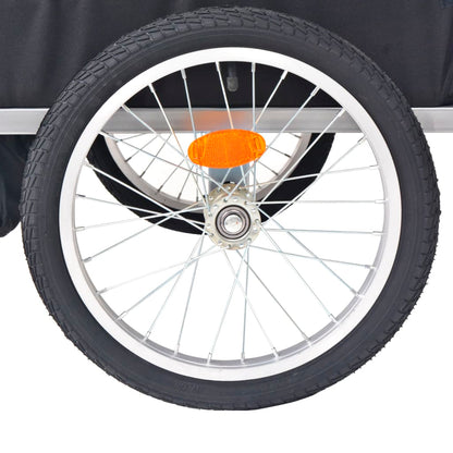 vidaXL Remorque de vélo rouge et noir 30 kg