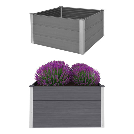 vidaXL Lit surélevé de jardin WPC 100x100x54 cm Gris