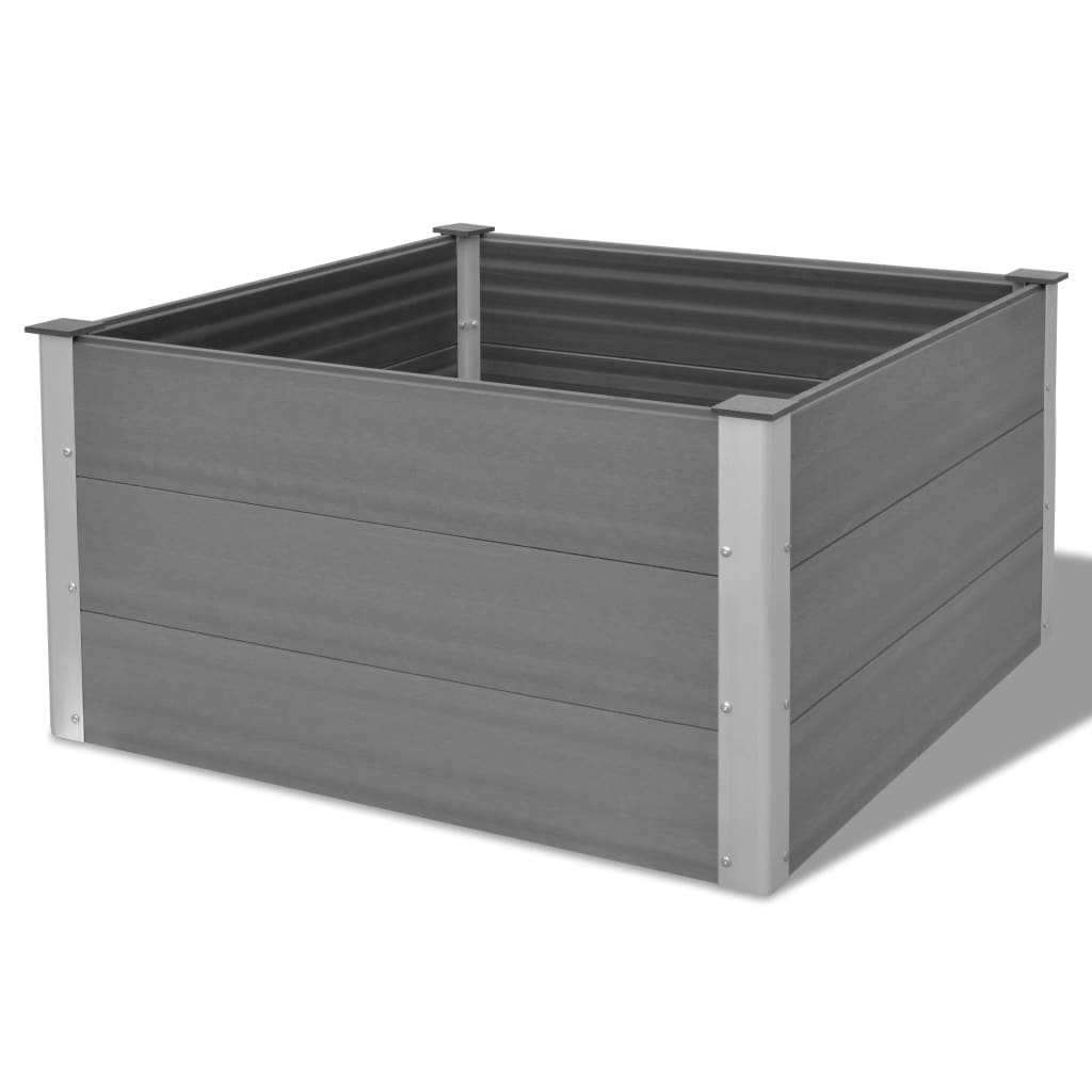 vidaXL Lit surélevé de jardin WPC 100x100x54 cm Gris