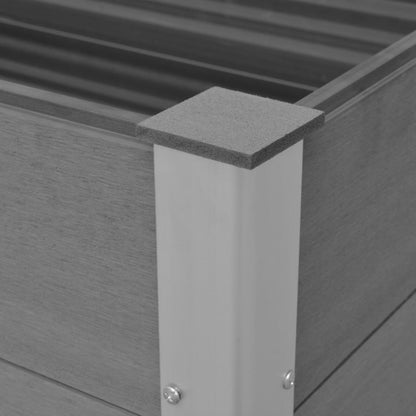 vidaXL Lit surélevé de jardin WPC 100x100x54 cm Gris